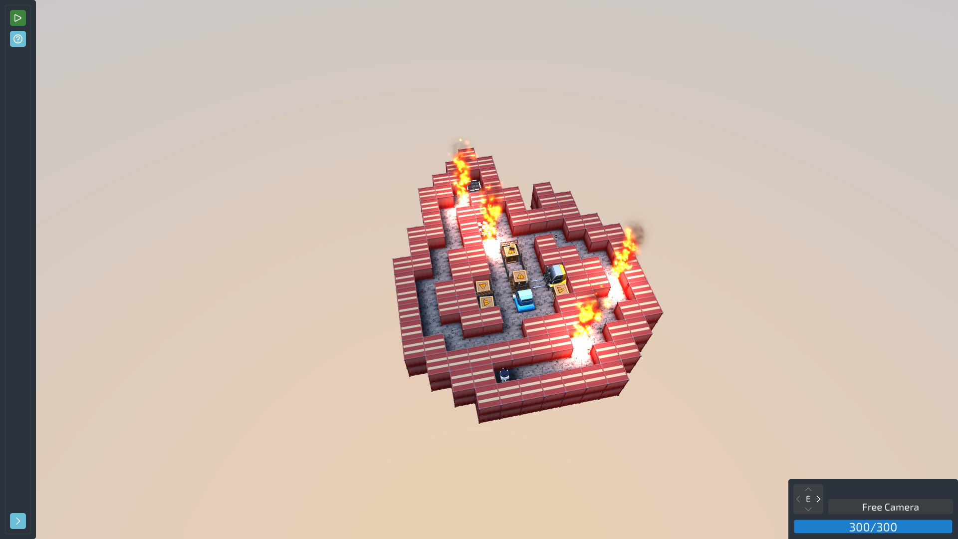 Fire maze level
