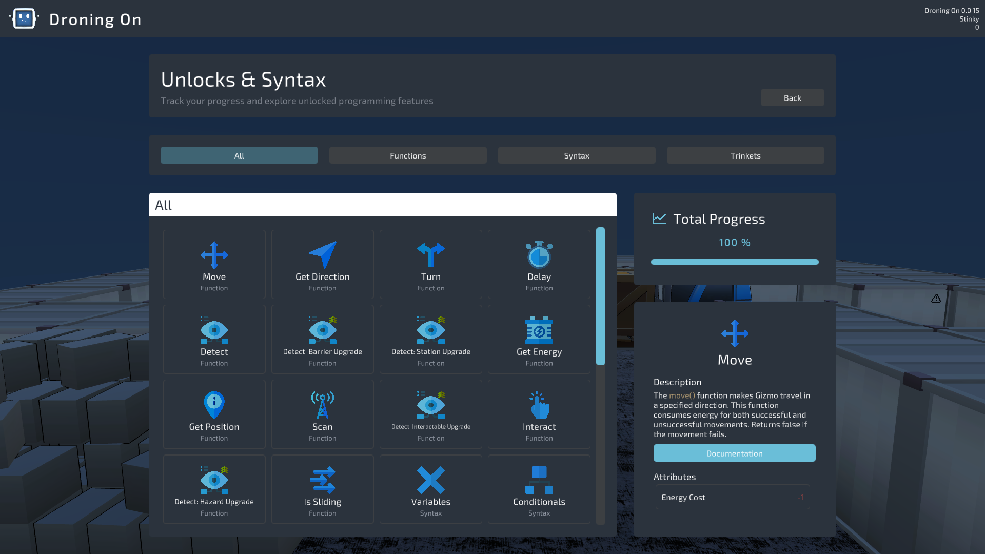 Unlocks and syntax reference